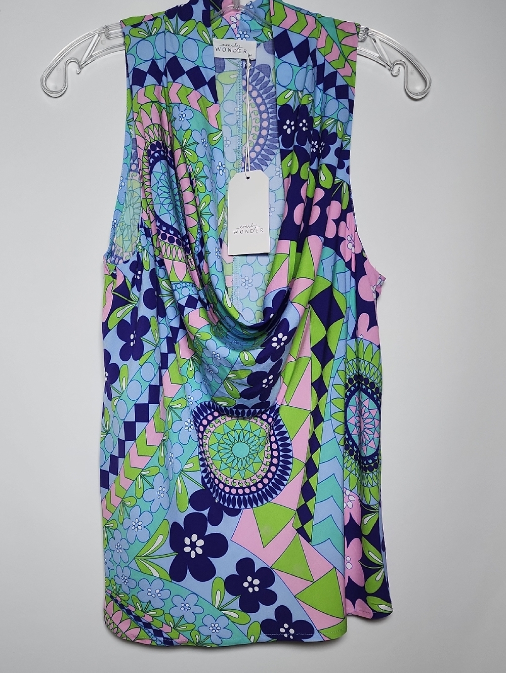 EMILY WONDER | Cowl Neck Top  Multicolor Floral Print